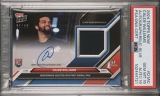 2024 Topps Now Caleb Williams Rookie Auto Relic Blue 31/49 PSA 10/Auto 10 