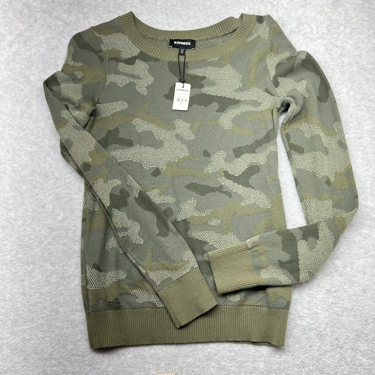 Express camo best sale sweater
