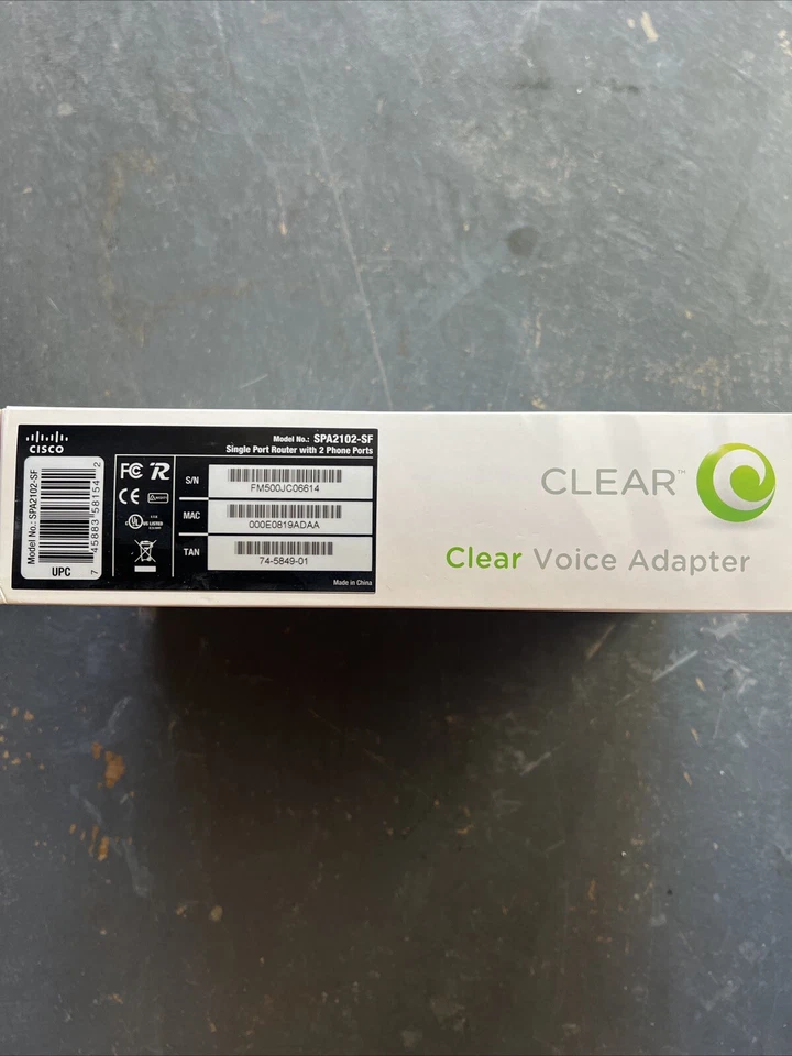 Adaptador de voz transparente Cisco Linksys enrutador de un solo puerto, 2 puertos de teléfono SPA2102-SF Foto 3 de 4