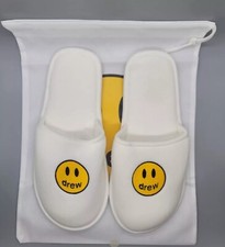 Justin Beiber Drew House Slippers Size S/M White Brand New Fits 5-9.