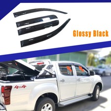 4pcs Parapioggia Visiera Finestra Deflettori Antivento per ISUZU D-MAX Doppia Cabina 12-19