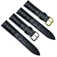 New Black Genuine Leather Watch Band Strap For Maurice Lacroix