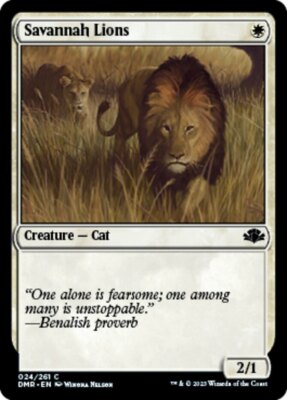 Savannah Lions Light Play, English Magic the Gathering MTG Dominaria Remastered
