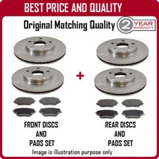 FRONT AND REAR BRAKE DISCS AND PADS FOR VAUXHALL CORSA 1.7 CDTI SRI 9/2003-7/200