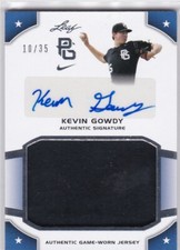 Kevin Gowdy 2015 Leaf Perfect Game Silver Base GU Jersey 10/35
