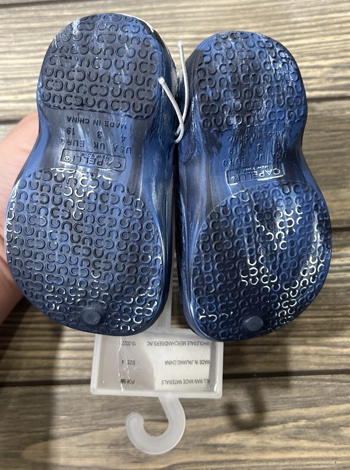 Capelli New York Blue White Slide On Summer Shoes Toddler 4 NWT - Image 4 of 4
