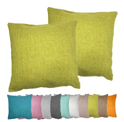 2er Pack Kissenhülle 40x40 cm Strukturoptik Chenille garngefärbt Dallas Moon