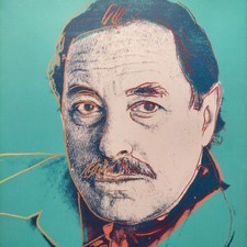 Andy Warhol Lithograph Poster Tennessee Williams Pop Art Face Vintage