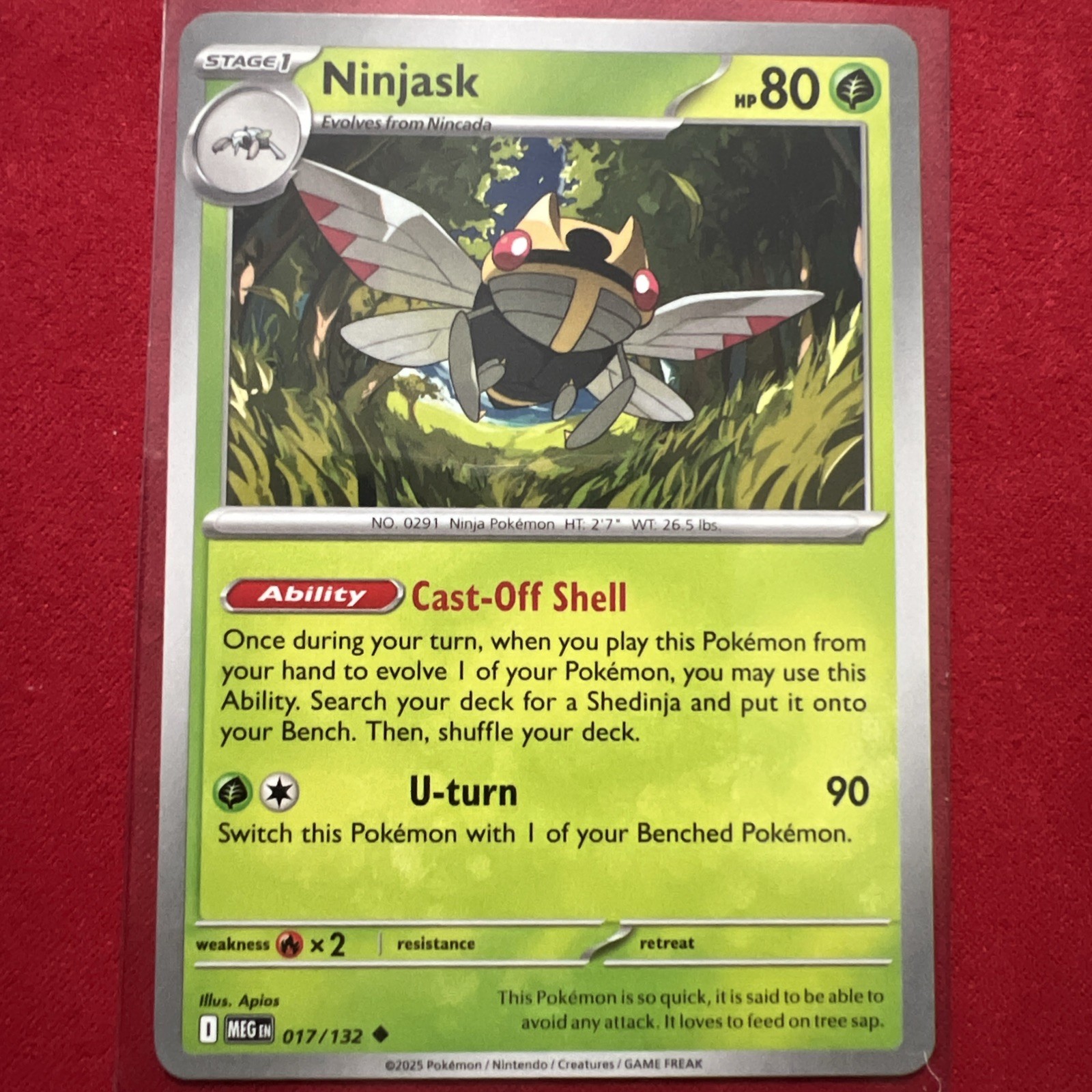 Pokemon Ninjask (17/189) Mega Evolution NM