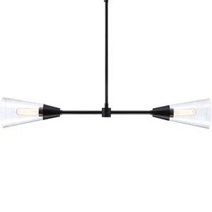 Designers Fountain D290M-IS Norro 2 Light 36"W Linear Pendant - Black - Picture 1 of 4