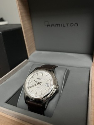 Hamilton Jazzmaster Silver Men's Watch with Brown Leather Band - H38511553