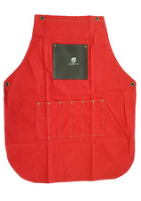 Denim Apron PU Leather Adjustable Strap Barber Barista Workwear with Pockets