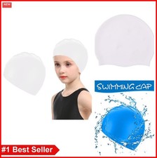 Silicone Swim Caps for Kids Boys Girls Waterproof Swimming Cap Toddler Long