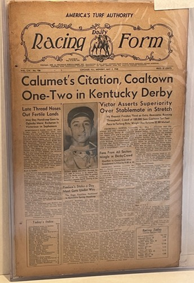 #ad Daily Racing Form May 3 1948 Citation Wins Kentucky Derby Original Cover $120.00