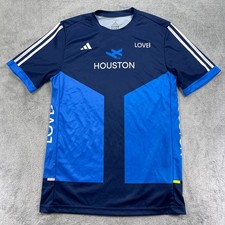 Adidas x LOVB Houston Volleyball Jersey Mens Large Navy Blue Regular Fit
