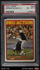 1972 Topps #348 George Blanda Pro Action Raiders  HOF Kentucky PSA 8 - NM/MT
