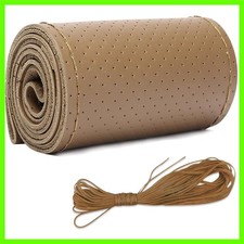 Leather Steering Wheel Cover Diy Sewing With Needle Thread Breathable Ant...