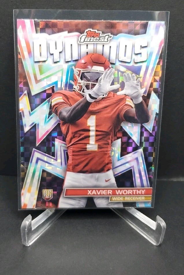 Xavier Worthy Topps Finest Dynamos #DYN15 Superfractor 1/1
