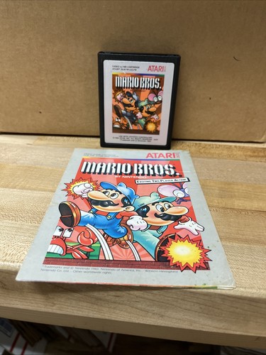 ATARI 2600 1983 MARIO BROS. Game With Manual, Not Tested Box 232