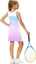 Girls Tennis Outfit Golf Tank Dress 2 Piece Sleeveless Outdoor Sports Clothes...