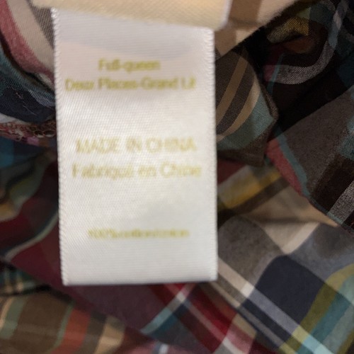 Pottery Barn PB Teen Wrangler Plaid Full/Queen Bettbezug Rot Multi Baumwolle LESEN - Bild 11 von 12