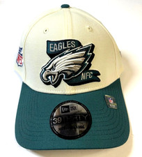 Philadelphia Eagles NFL NE 2022 Sideline Flex-Fit Hat~ Cream/Green