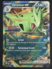 Tyranitar ex Pokemon Holo Double Rare SV: Prismatic Evolutions 064/131 Stamped P