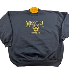 Vintage University Of Missouri Sweatshirt Mens XL Tigers Dodger