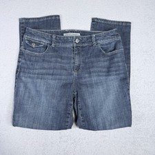 Chico's Platinum Denim Slim Leg Jeans Women 1 SHORT Blue Ultimate Fit Mid Rise