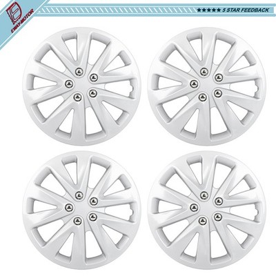 4X 15'' Silver Wheel Covers Snap On Full Hub Caps Fits R15 All Makes Models