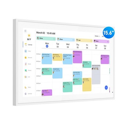 Digital Calendar, 15.6 Inch Wall Planner Electronic Calendar & Chore Chart, S...