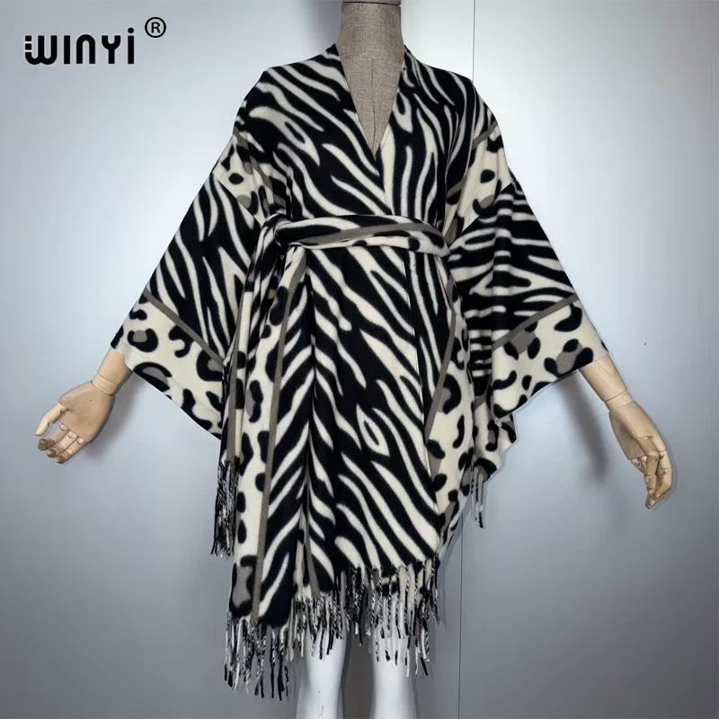 Autumn Kimono Africa Muslim Women Clothes Casual Coat Abaya Poncho for Women Car