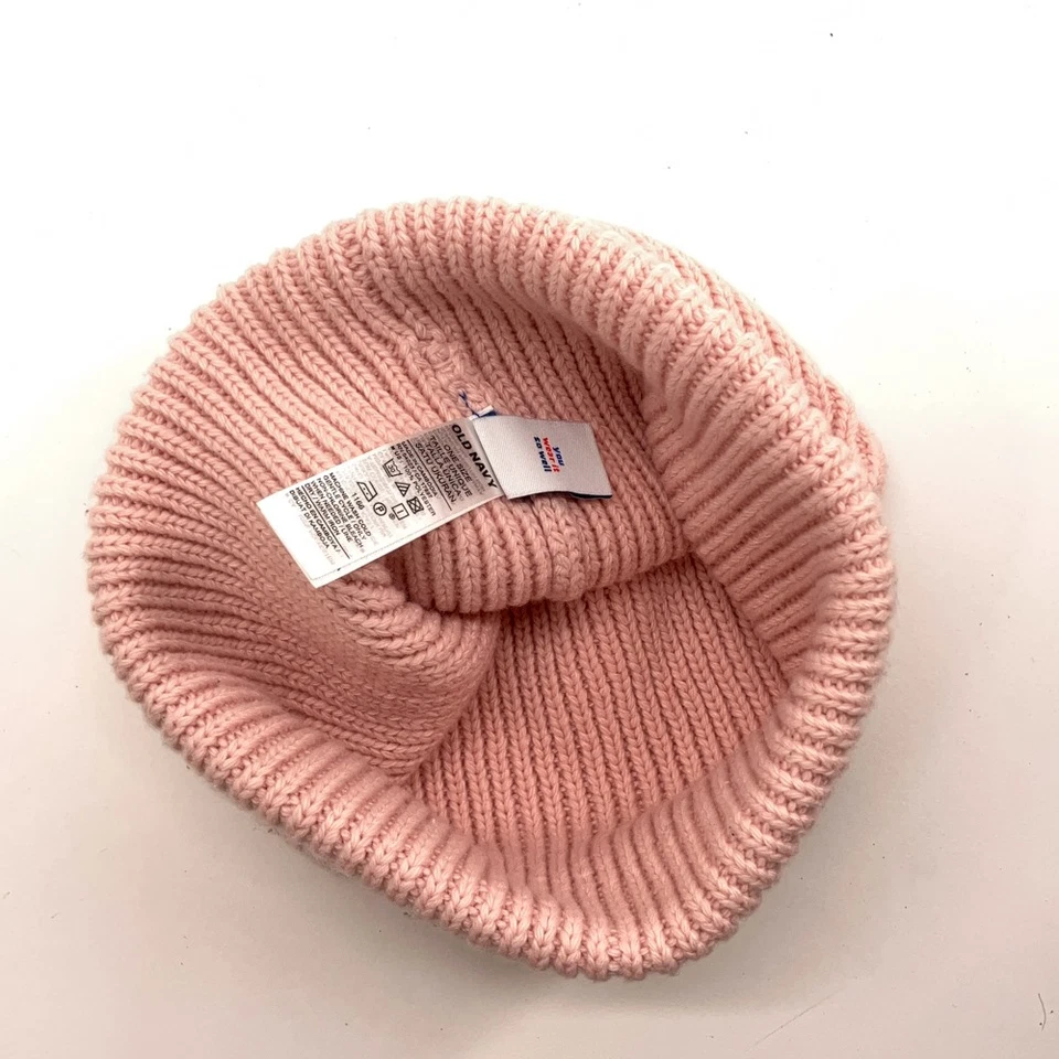 Gorra puño invierno mezcla reciclada poliéster tejido rosa azul marino antiguo Foto 3 de 4