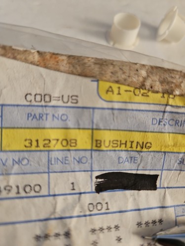 Genuine 312708 0312708 OMC Johnson Evinrude Shift Rod Bushing (2 FOR $20) NOS - 第 2/2 張圖片
