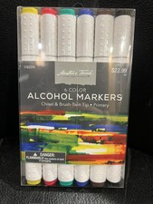 Alcohol Marker Set 6 pc Twin Tipped Chisel Brush Skin Tones Master Touch 1762376
