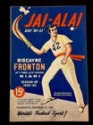 1939 Biscayne Jai Alai program. Iconic cover art. Rare vintage nostalgia.
