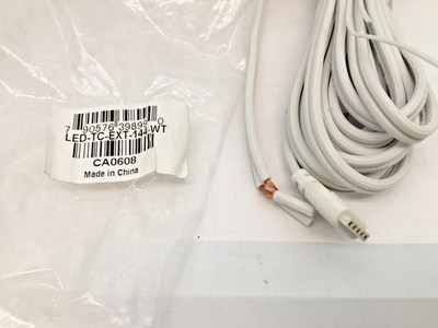 WAC Lighting LED-TC-EXT-144-WT Invisiled 144'' Extension Cable and Connector