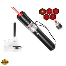 Red Laser Pointer USB Charging Office Teaching Flashlight Laser Pointer Cat T...