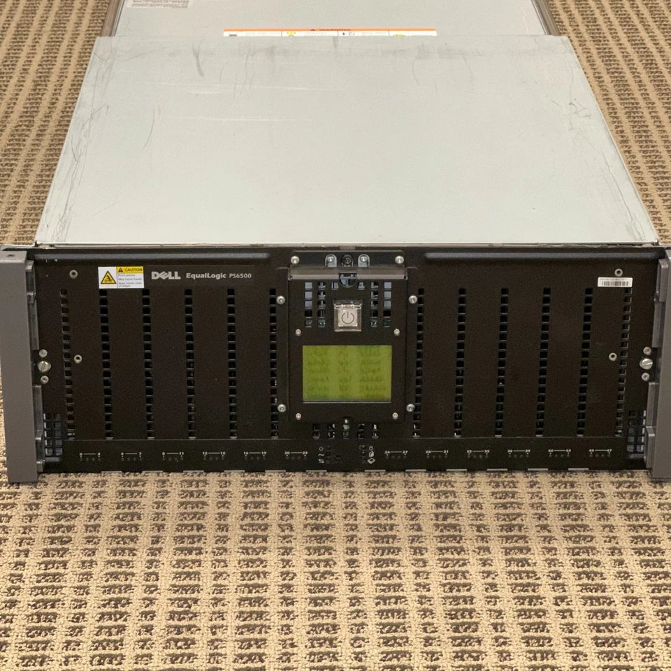 Arreglo de almacenamiento Dell EqualLogic PS6500 - 3 X FUENTE DE ALIMENTACIÓN, 2 X CM7 - Sin caddies de disco duro - Usado Foto 2 de 4
