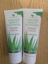 2 Forever Living Bright Toothgel With Aloe Vera NO Fluoride 4.6oz Exp 10/2028 