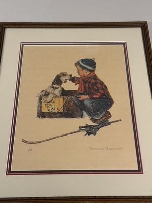 Norman Rockwell -  A Boy Meets His Dog  -Artist Proof - Lithograph Framed