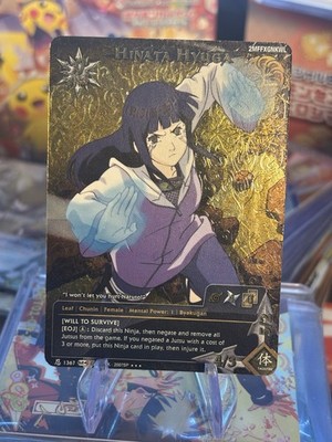 Naruto Collectible Card Game Hinata Hyuga Foil Ninja Card 1367 NM SUPER RARE