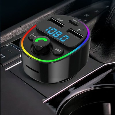 Car phone charger BT FM Transmitter Player handsfree support U disk TF card