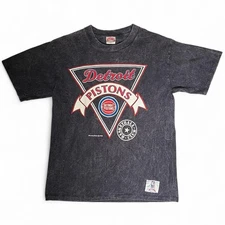 Vintage 1988 Detroit Pistons Nutmeg Mills NBA Shirt Single Stitch Sz Large