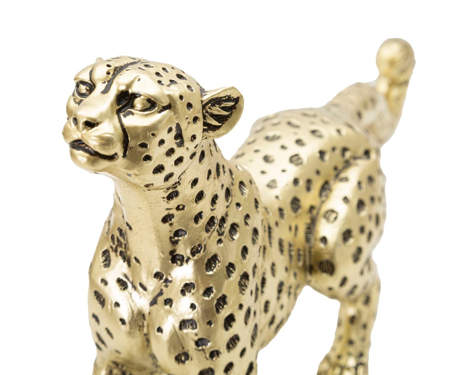 Statua Leopardo Mauro Ferretti 33cm - Arredo Animalier Oro e Nero - 4