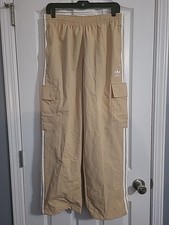 Adidas Originals 3-Stripes Men's Medium Brown Loose Fit Woven Cargo Pants JP3886