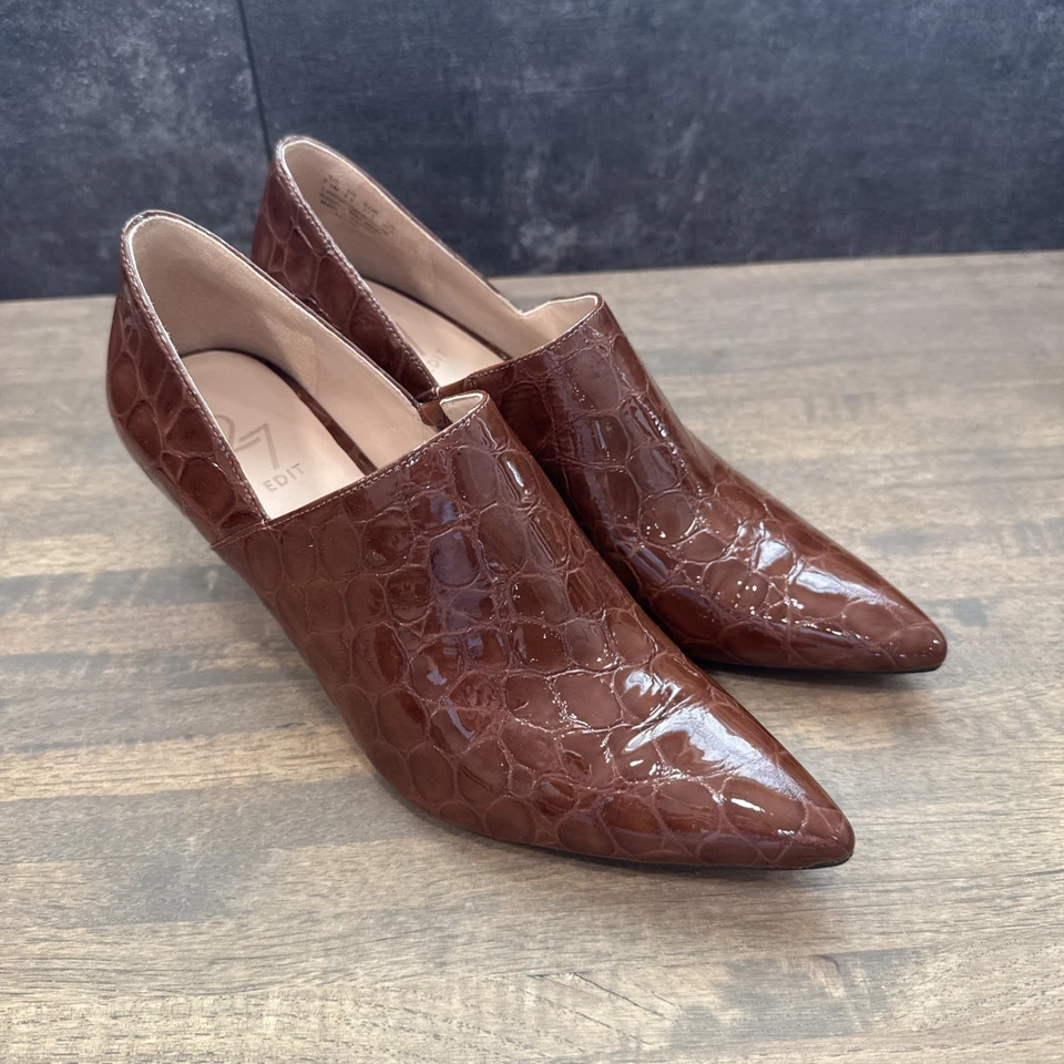  27 Edit Naturalizer Mujer Fanfarria Botín Marrón Cocodrilo 7.5 M Con Caja  Foto 4 de 4