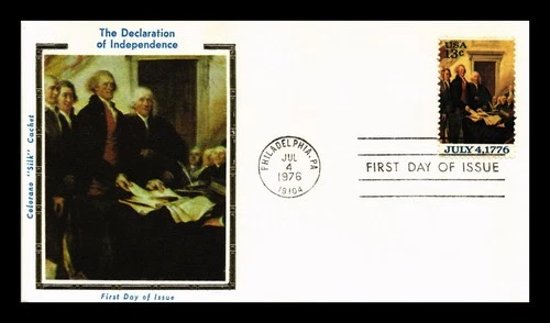 US COVER DECLARATION OF INDEPENDENCE BICENTENNIAL FDC COLORANO SILK CACHET