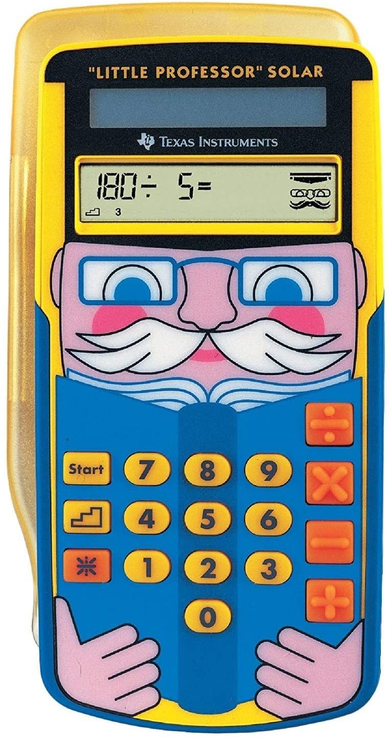 Calculatrice solaire Texas Instruments Little Professor pour apprentissage du calcul mental