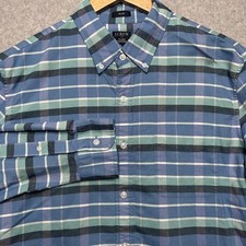J.Crew Flex Oxford Slim Fit Plaid Button Down Shirt Men's Size L NEW
